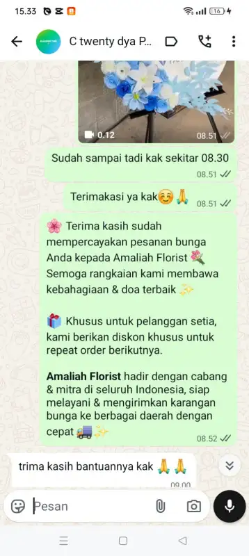 Testimonial krans bunga SIMEULUE