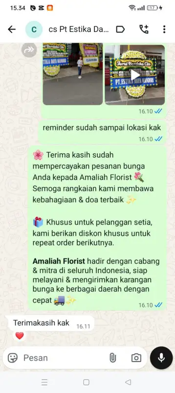 Testimonial Papan Bunga duka SIMEULUE